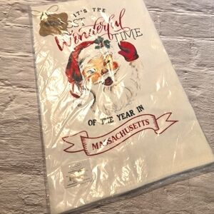 Mud Pie Christmas decorative towel Massachusetts